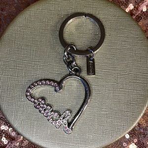 Coach Heart Keychain